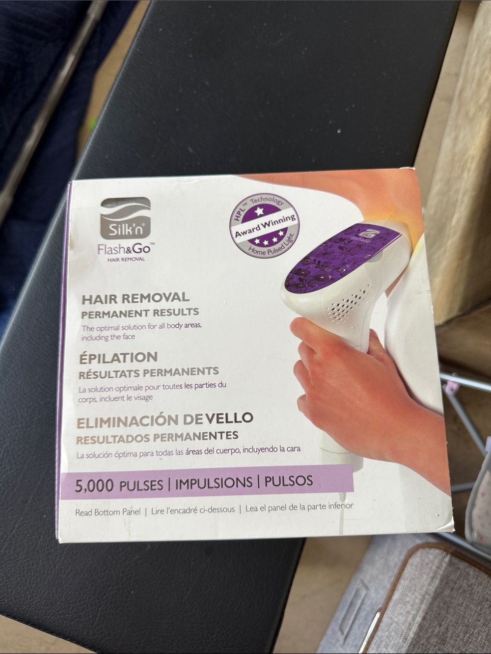 Flash&Go Hair Removal Device - White & Purple